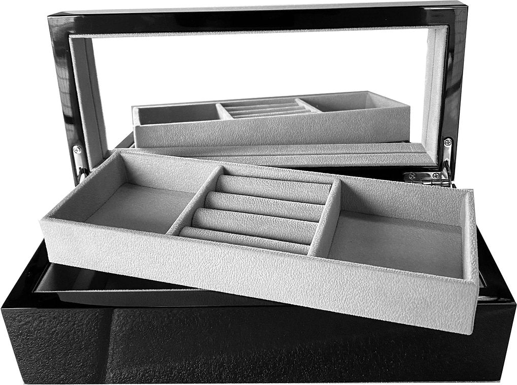 Small Wooden Jewel Box Black