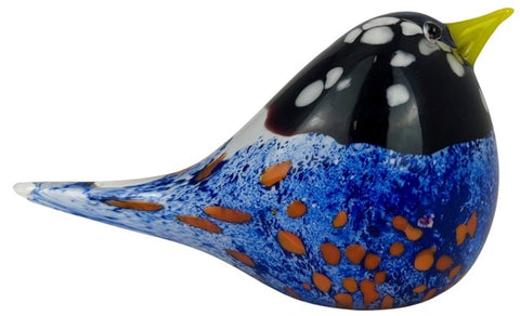 Coloured Glass, Hand Blown - Blue Bird