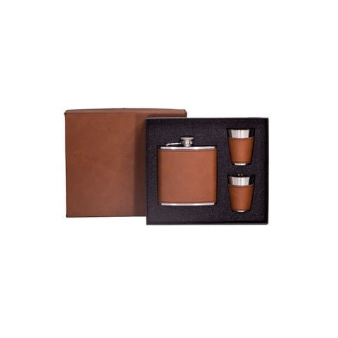 Arrmada Flask With 2 Shot Glasses In A Presentation Box