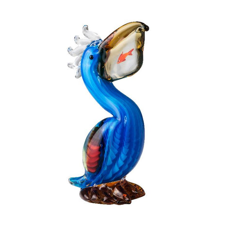 Coloured Glass, Hand Blown - Pelican "Bill"