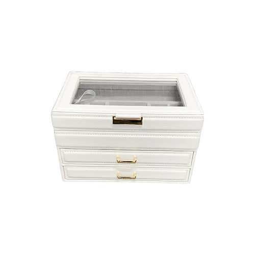 White Jewellery Box / Travel Case
