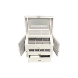 White Large Jewellery Box With Travel Case