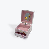 Girl On A Unicorn Rainbow And Castle Musical Jewel Box