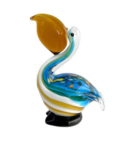 Coloured Glass, Hand Blown - Pelican "Mr Percival / Perci"
