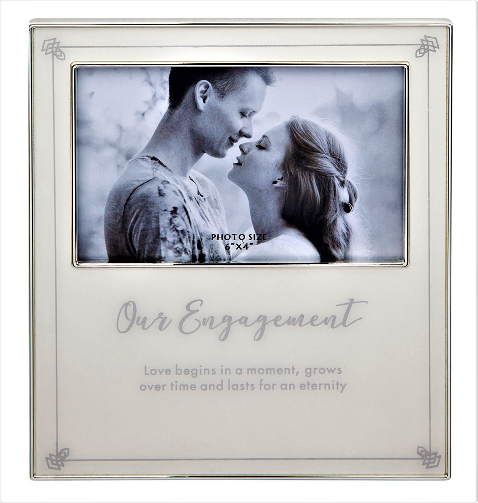 White engagement frame 6 x 4"