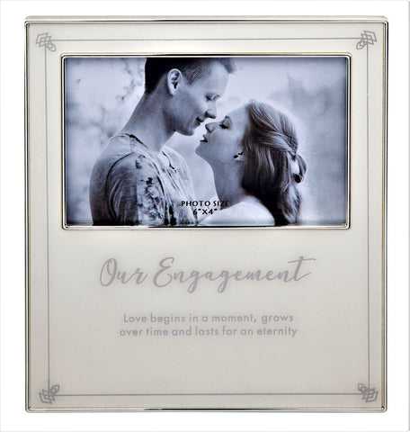 White engagement frame 6 x 4"