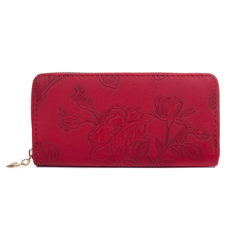 Red Monochromatic floral purse