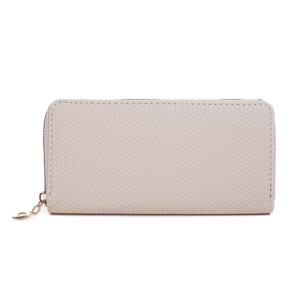 Beige Herringbone Style Purse