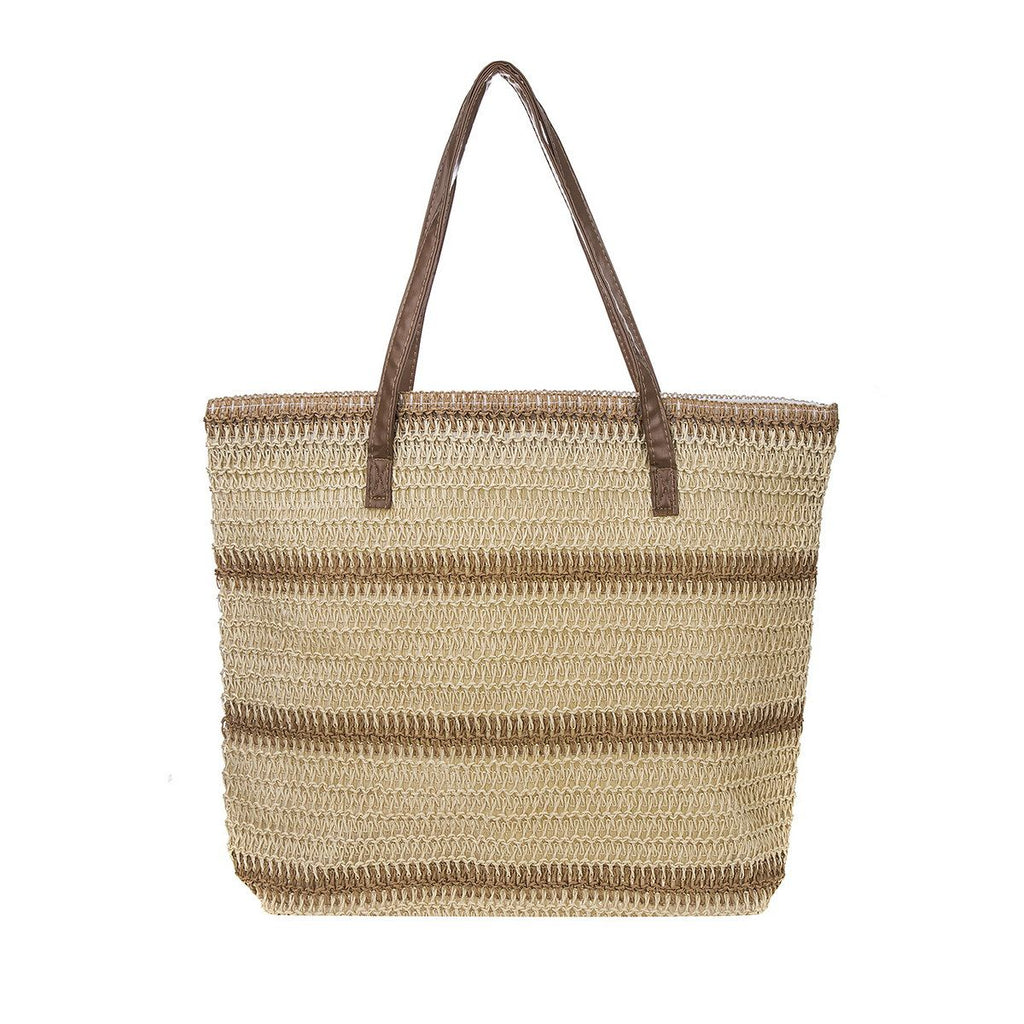 Sand Striped Mesh Beach Bag