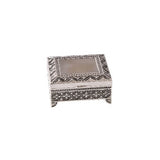 Silver plated 3' Leaf Small Square Jewel Box