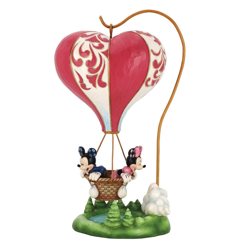 Mickey & Minnie Heart Air Balloon Disney Traditions Figurine