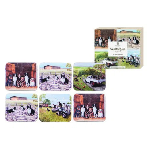 Ashdene Working Dogs 6pk Coasters