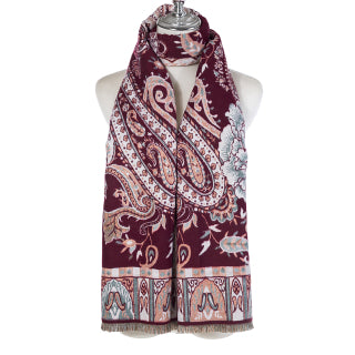 Wine Patterned Scarf