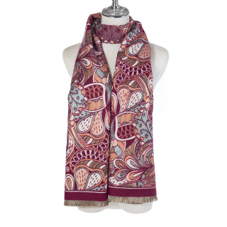 Red Patterned Scarf