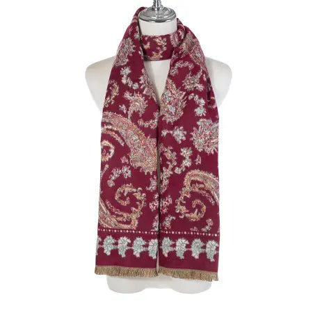 Wine Patterned Scarf
