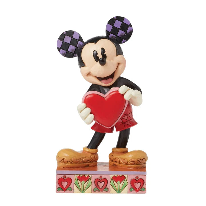 Classic Mickey with Personalised Heart Disney Traditions Figurine