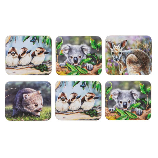 Ashdene Babies of the Bush Assorted 6Pk Coasters