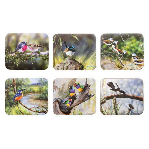 Ashdene Australian Small Birds 6Pk Coasters