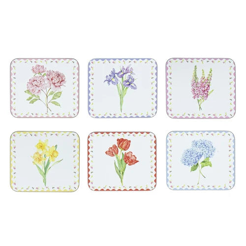 Ashdene Garden Bouquet Assorted 6Pk Coasters
