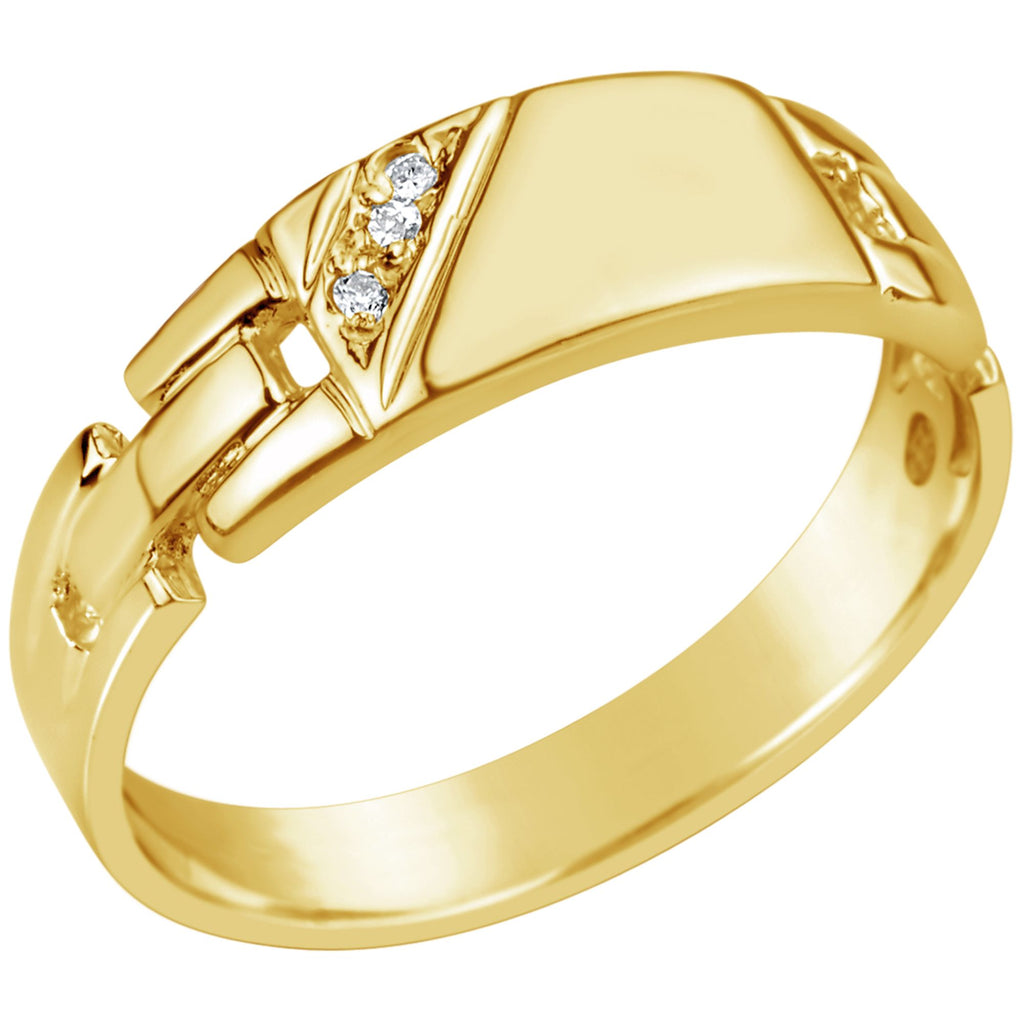 Gents Diamond Set Signet Ring