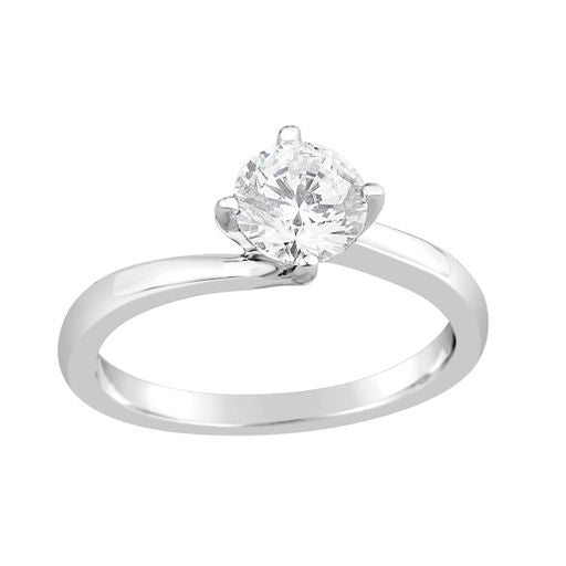 18ct White Gold Solitaire Engagement Ring