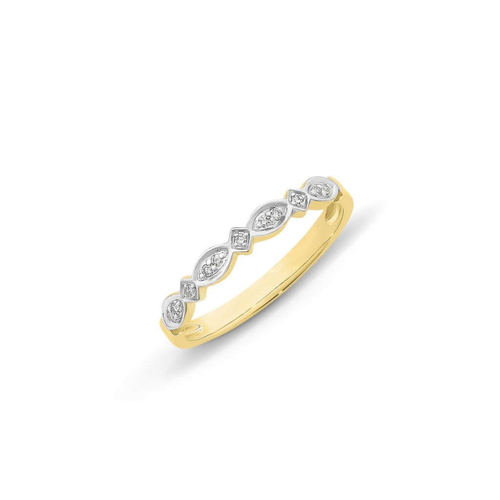 9ct Yellow Gold Fancy Diamond Ring