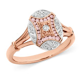 9ct Rose Gold Argyle Pink Caviar Diamond Ring