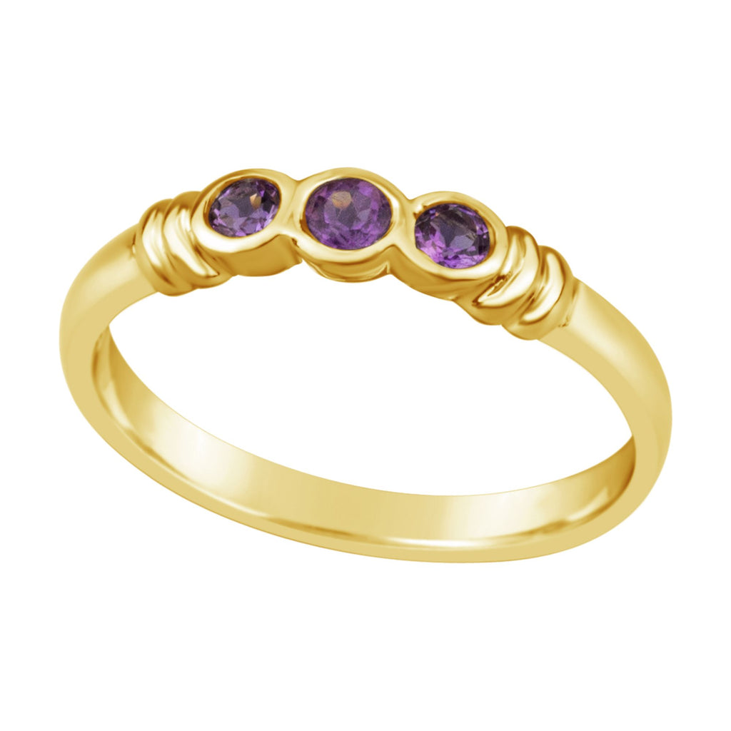 9ct Yellow Gold Amethyst Dress Ring