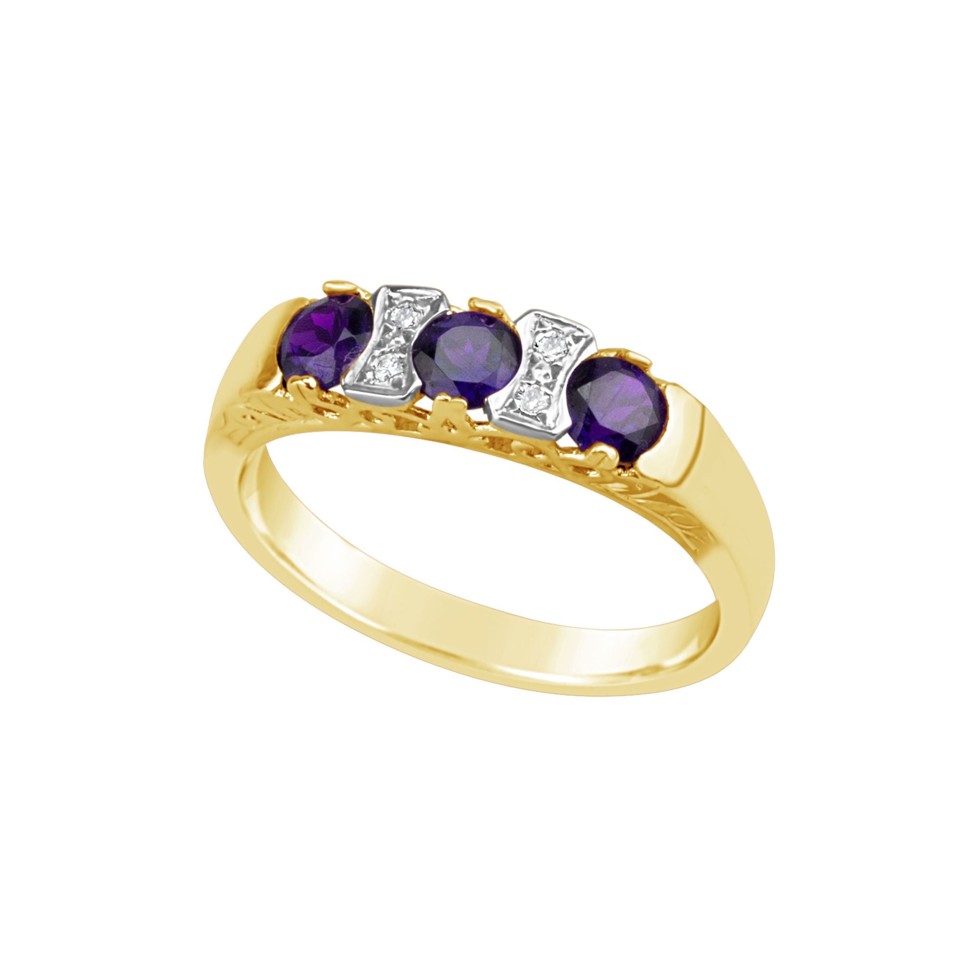 Amethyst and deals diamond eternity ring