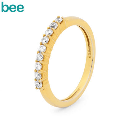 9ct Yellow Gold Cubic Zirconia Eternity Ring