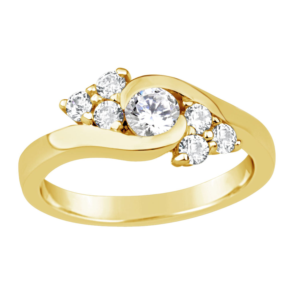 9ct Yellow Gold Cubic Zirconia Dress Ring