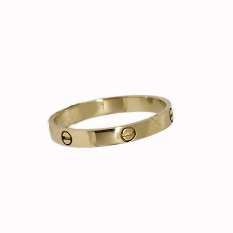 9ct Yellow Gold Bolt Design Band