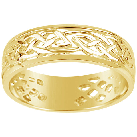 9ct Yellow Gold Gents Celtic Ring