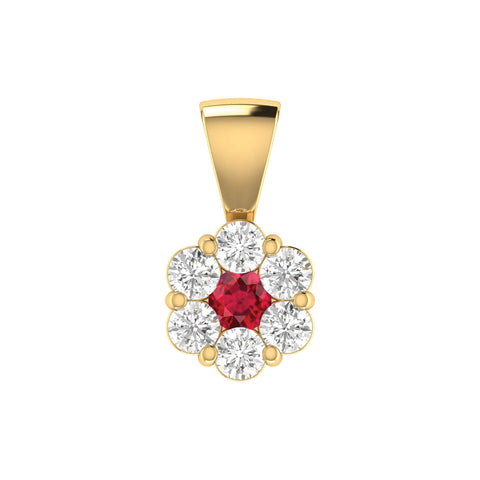 9ct Ruby and Diamond Pendant