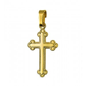 9ct Yellow Gold Medium Fancy Cross Pendant