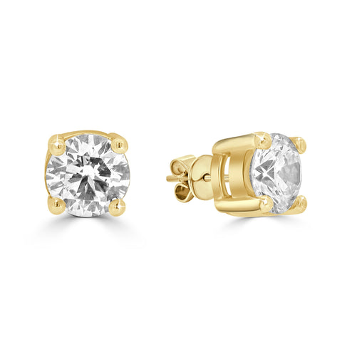 9ct Yellow Gold Studs With Lab Grown Diamonds