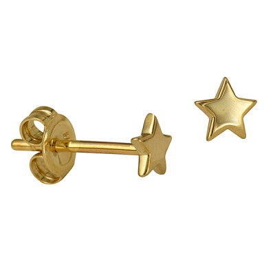 9ct Yellow Gold Star Studs