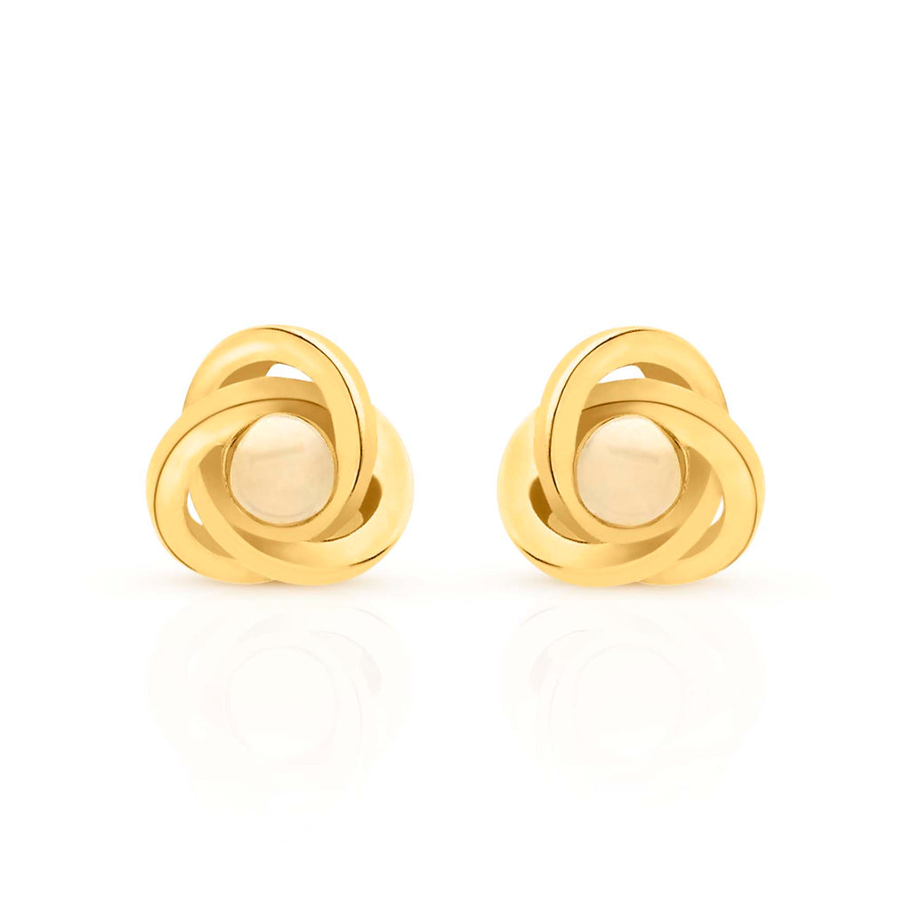 9ct Yellow Gold Knot Ball Stud Earrings