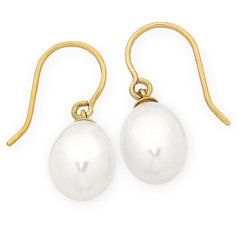 9ct Yellow Gold Freshwater Cultured Pearl Earrings