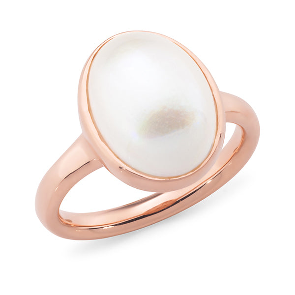 9ct Rose Gold Mabe Pearl Ring