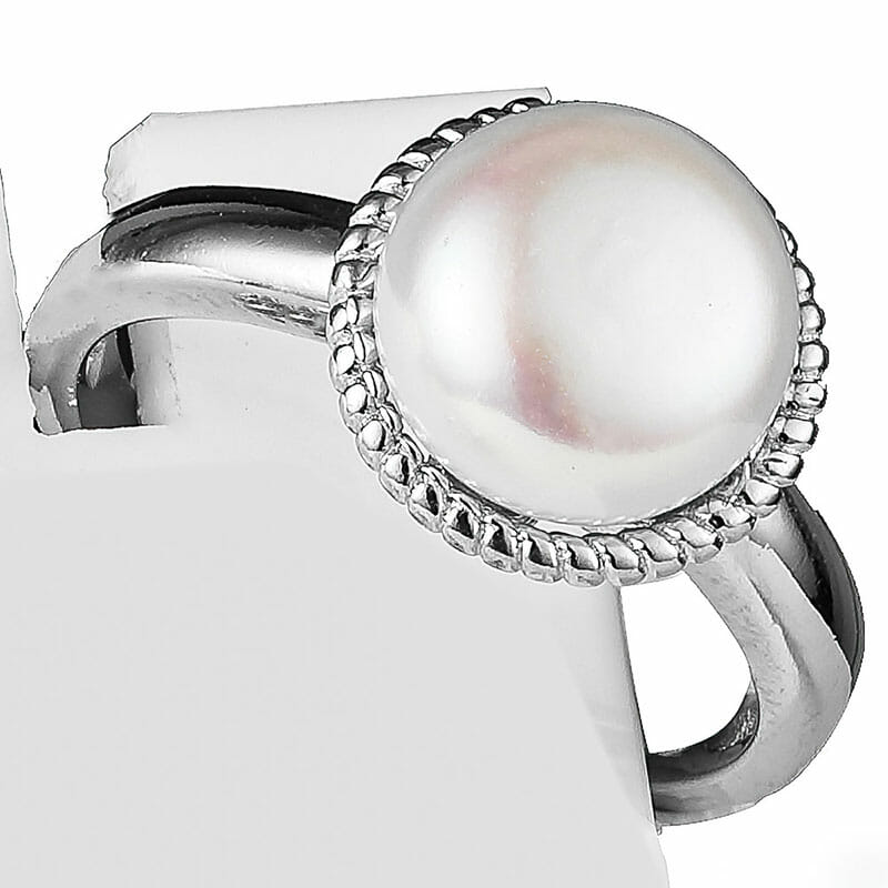 Sterling Silver Pearl Ring