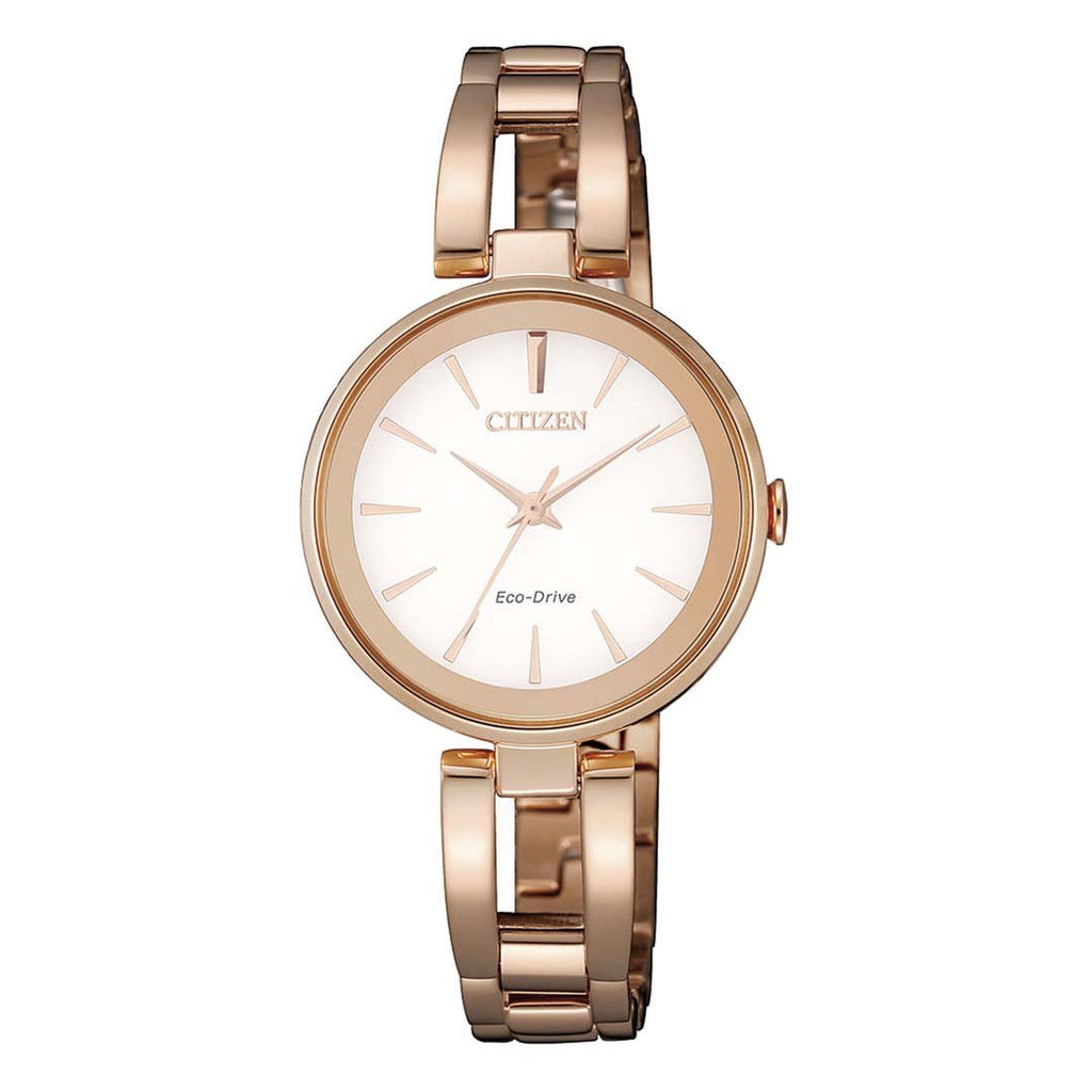 Citizen Ladies Eco-Drive Rose Gold-plate Bracelet Watch