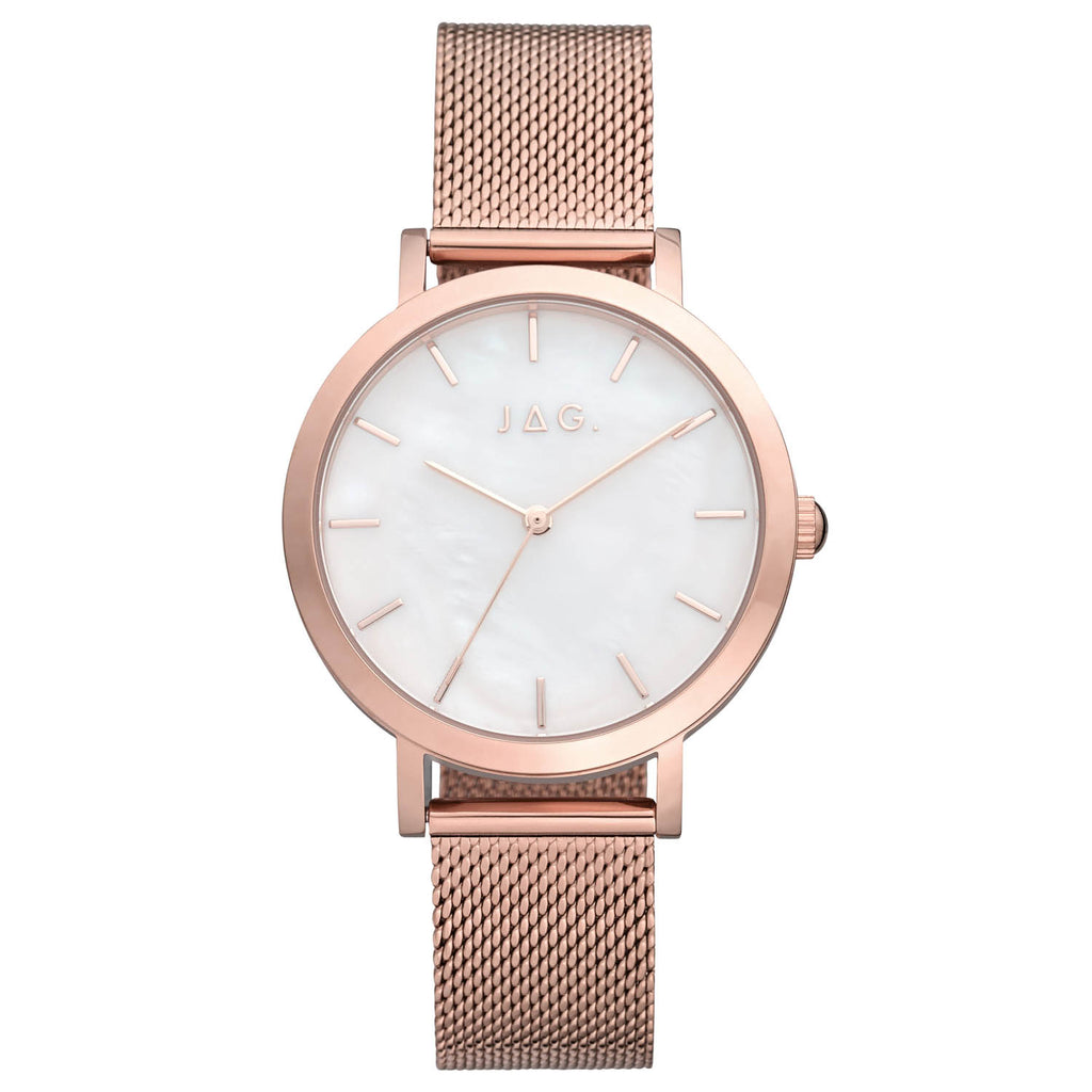 JAG Olivia Ladies Rose Gold Plate Dress Watch