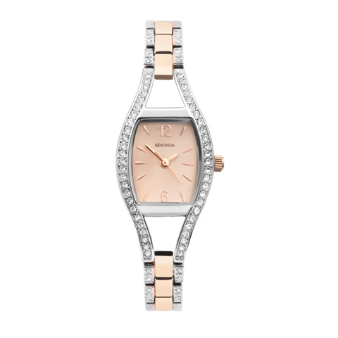 Sekonda Ladies Rose and Silver Two-Tone Bracelet Watch