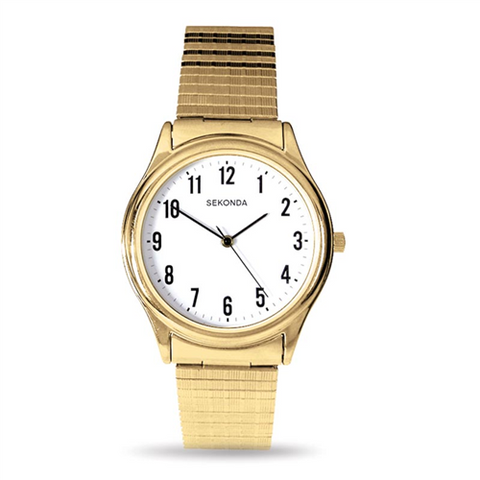 Sekonda Mens Gold Colour Stretch Band Watch