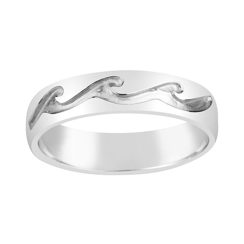 Sterling Silver Gents Wave Ring