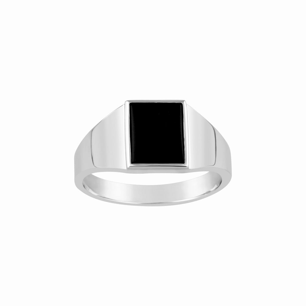Sterling Silver Gents Onyx Ring