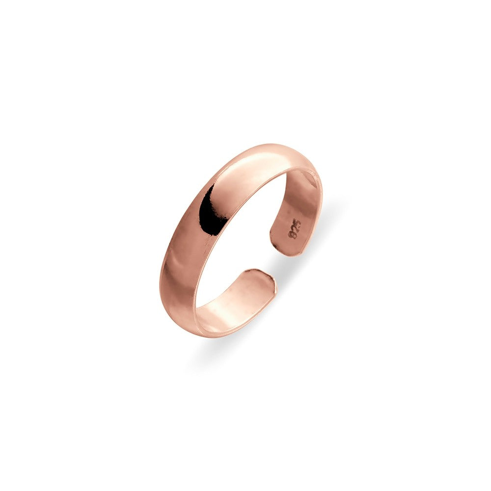 Silver Rose Gold Plated Toe Ring