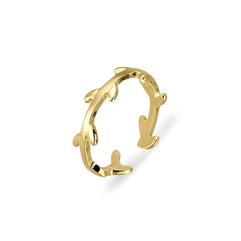 Sterling Silver Gold Plated Toe Ring