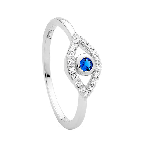 Sterling Silver Evil Eye Ring